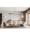 Rossi 8 Sort/Grafit pendellampe - Ø14 cm, E14, 230V, uden lyskilde