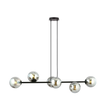 Rossi 6 Sort/Grafit pendellampe - Ø14 cm, E14, 230V, uden lyskilde