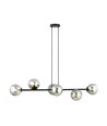 Rossi 6 Sort/Grafit pendellampe - Ø14 cm, E14, 230V, uden lyskilde