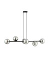 Rossi 6 Sort/Grafit pendellampe - Ø14 cm, E14, 230V, uden lyskilde