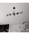 Rossi 6 Sort/Grafit pendellampe - Ø14 cm, E14, 230V, uden lyskilde