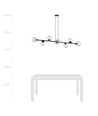 Rossi 8 Sort/Transparent pendellampe - Ø14 cm, E14, 230V, uden lyskilde