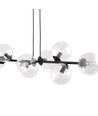 Rossi 8 Sort/Transparent pendellampe - Ø14 cm, E14, 230V, uden lyskilde