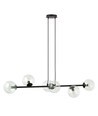 Rossi 6 Sort/Transparent pendellampe - Ø14 cm, E14, 230V, uden lyskilde