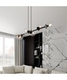 Rossi 6 Sort/Transparent pendellampe - Ø14 cm, E14, 230V, uden lyskilde