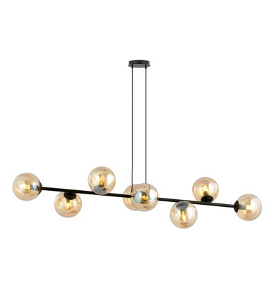 Rossi 8 Sort/Rav pendellampe - Ø14 cm, E14, 230V, uden lyskilde