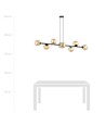 Rossi 8 Sort/Rav pendellampe - Ø14 cm, E14, 230V, uden lyskilde