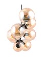 Rossi 8 Sort/Rav pendellampe - Ø14 cm, E14, 230V, uden lyskilde
