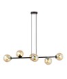 Rossi 6 Sort/Rav pendellampe - Ø14 cm, E14, 230V, uden lyskilde