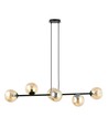 Rossi 6 Sort/Rav pendellampe - Ø14 cm, E14, 230V, uden lyskilde