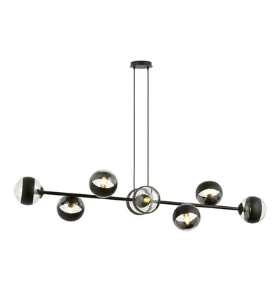 Rossi 8 Sort Stribe pendellampe - Ø14 cm, E14, 230V, uden lyskilde