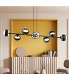 Rossi 8 Sort Stribe pendellampe - Ø14 cm, E14, 230V, uden lyskilde