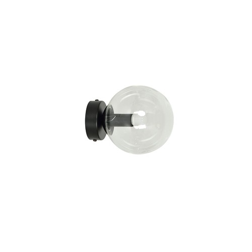 Rossi K1 Sort/Transparent pendellampe - Ø14 cm, E14, 230V, uden lyskilde