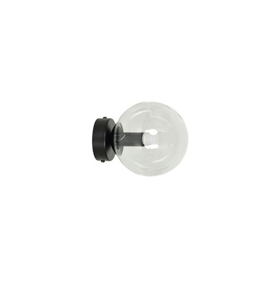 Rossi K1 Sort/Transparent pendellampe - Ø14 cm, E14, 230V, uden lyskilde