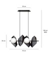 Drifton 4 Sort pendellampe - Ø15 cm, E14, 230V, uden lyskilde