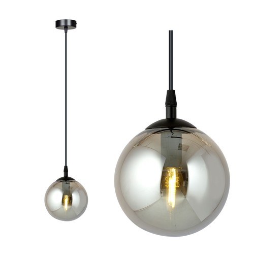 Cosmo 1 Sort/Grafit pendellampe - Ø14 cm, E14, 230V, uden lyskilde