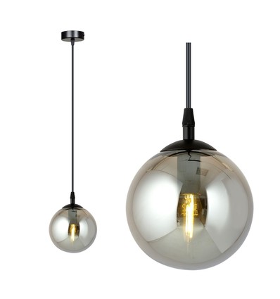 Cosmo 1 Sort/Grafit pendellampe - Ø14 cm, E14, 230V, uden lyskilde