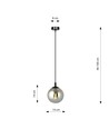 Cosmo 1 Sort/Grafit pendellampe - Ø14 cm, E14, 230V, uden lyskilde
