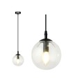 Cosmo 1 Sort/Transparent pendellampe - Ø14 cm, E14, 230V, uden lyskilde