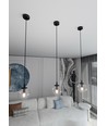Cosmo 1 Sort/Transparent pendellampe - Ø14 cm, E14, 230V, uden lyskilde