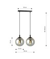 Cosmo 2 Sort/Grafit pendellampe - Ø14 cm, E14, 230V, uden lyskilde