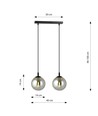 Cosmo 2 Sort/Grafit pendellampe - Ø14 cm, E14, 230V, uden lyskilde