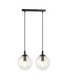 Cosmo 2 Sort/Transparent pendellampe - Ø14 cm, E14, 230V, uden lyskilde