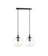 Cosmo 2 Sort/Transparent pendellampe - Ø14 cm, E14, 230V, uden lyskilde