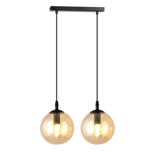 Cosmo 2 Sort/Rav pendellampe - Ø14 cm, E14, 230V, uden lyskilde