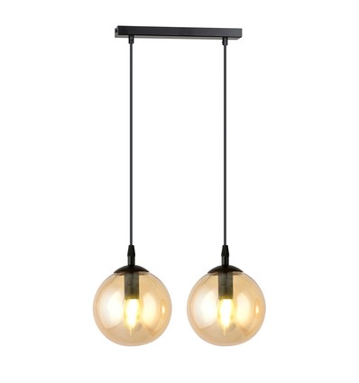 Cosmo 2 Sort/Rav pendellampe - Ø14 cm, E14, 230V, uden lyskilde