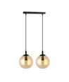 Cosmo 2 Sort/Rav pendellampe - Ø14 cm, E14, 230V, uden lyskilde