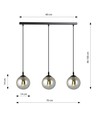 Cosmo 3 Sort/Grafit pendellampe - Ø14 cm, E14, 230V, uden lyskilde