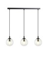 Cosmo 3 Sort/Transparent pendellampe - Ø14 cm, E14, 230V, uden lyskilde