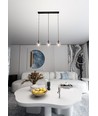 Cosmo 3 Sort/Transparent pendellampe - Ø14 cm, E14, 230V, uden lyskilde