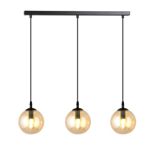 Cosmo 3 Sort/Rav pendellampe - Ø14 cm, E14, 230V, uden lyskilde