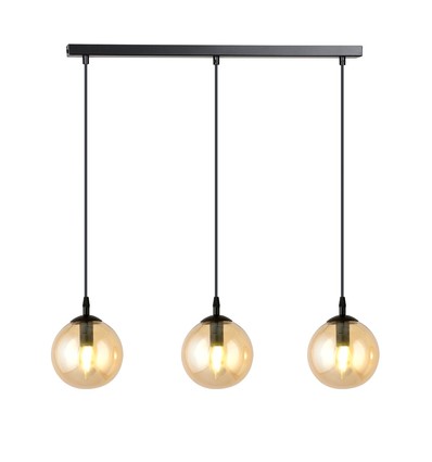 Cosmo 3 Sort/Rav pendellampe - Ø14 cm, E14, 230V, uden lyskilde