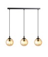 Cosmo 3 Sort/Rav pendellampe - Ø14 cm, E14, 230V, uden lyskilde
