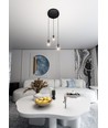Cosmo 3 Sort Premium Transparent pendellampe - Ø14 cm, E14, 230V, uden lyskilde