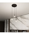 Cosmo 3 Sort Premium Transparent pendellampe - Ø14 cm, E14, 230V, uden lyskilde
