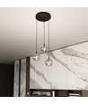 Cosmo 3 Sort Premium Grafit pendellampe - Ø14 cm, E14, 230V, uden lyskilde