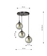 Cosmo 3 Sort Premium Grafit pendellampe - Ø14 cm, E14, 230V, uden lyskilde