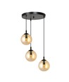 Cosmo 3 Sort Premium Rav pendellampe - Ø14 cm, E14, 230V, uden lyskilde