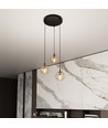 Cosmo 3 Sort Premium Rav pendellampe - Ø14 cm, E14, 230V, uden lyskilde