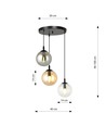 Cosmo 3 Sort Premium Mix pendellampe - Ø14 cm, E14, 230V, uden lyskilde