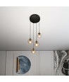 Cosmo 4 Sort Premium Rav pendellampe - Ø14 cm, E14, 230V, uden lyskilde