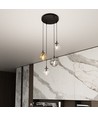 Cosmo 4 Sort Premium Mix pendellampe - Ø14 cm, E14, 230V, uden lyskilde