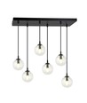 Cosmo 6 Sort/Transparent pendellampe - Ø14 cm, E14, 230V, uden lyskilde