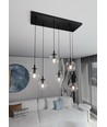 Cosmo 6 Sort/Transparent pendellampe - Ø14 cm, E14, 230V, uden lyskilde
