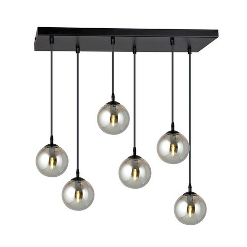 Cosmo 6 Sort/Grafit pendellampe - Ø14 cm, E14, 230V, uden lyskilde