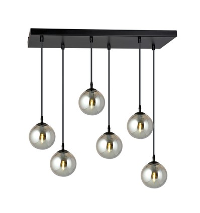 Cosmo 6 Sort/Grafit pendellampe - Ø14 cm, E14, 230V, uden lyskilde